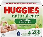 Huggies Sensitive Baby Wipes, Natural Care Baby Diaper Wipes, Unscented, Hypoallergenic, 99% Purified Water, 10 Flip-Top Packs (560 Wipes Total)