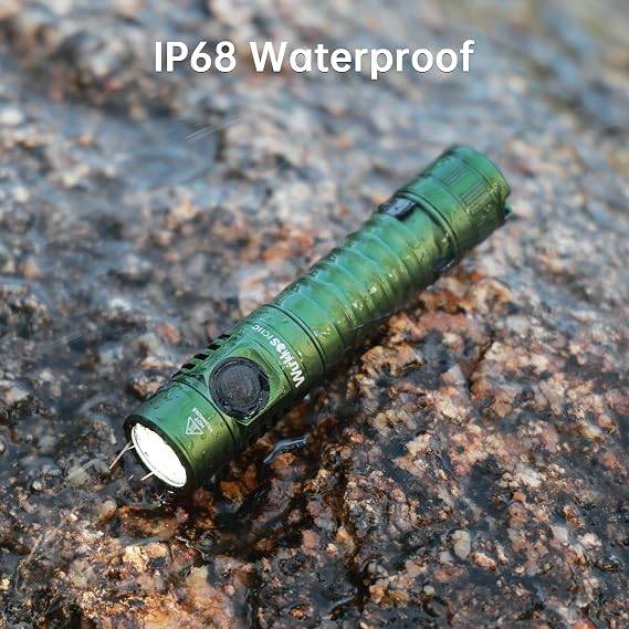 Wurkkos FC11C Led Flashlight Rechargeable High Lumen 1200 | 90 High CRI Small Flashlight, Super Bright EDC Flashlight IP68 Waterproof, 155Meters, Magnetic Flash Light for Home (5000K)