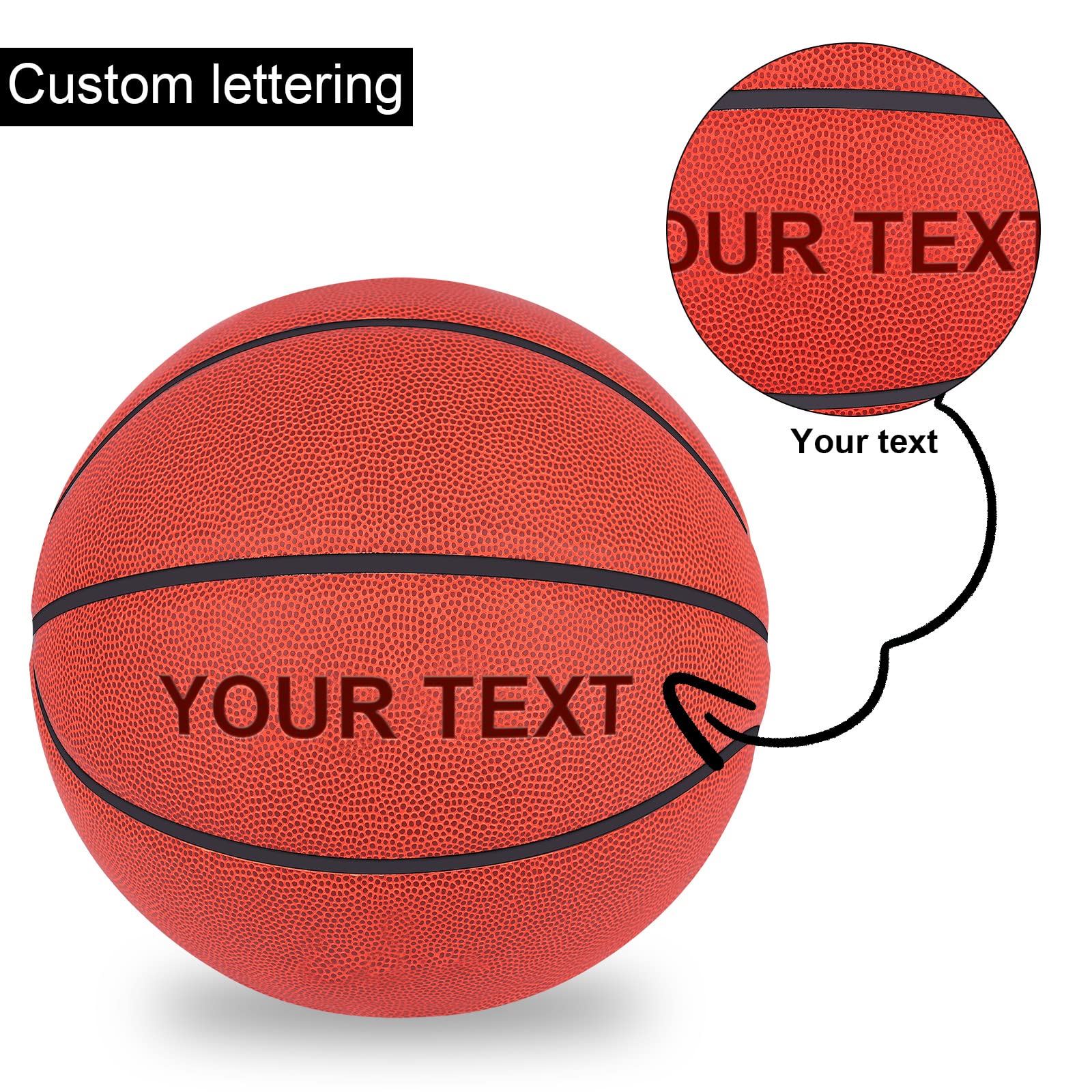 OXYEFEI Customized Personalized Basketball Engraved Custom Outdoor Indoor Basketball Gifts-Official Size 29.5
