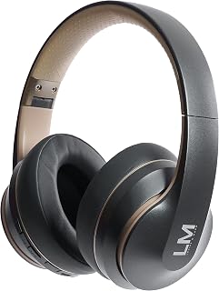 Louise & Mann Headphones Wireless Bluetooth, Over Ear Headphones with Microphone, Hi-Fi Stereo Foldable Wireless and Wired Headset, Soft Memory Foam Earmuffs for iPhone/Laptop/Travel/Kids/TV