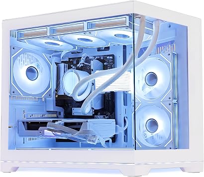 Ocean Park Gaming PC Desktop -AMD Ryzen 7 9700X 8-Core 3.8 GHz -GeForce RTX 5060 8GB -32GB DDR5 RAM -1TB PCIe SSD -850W 80+ Gold PSU -360mm AIO & APP RGB Fan Control -WiFi & BT -Windows 11 -White