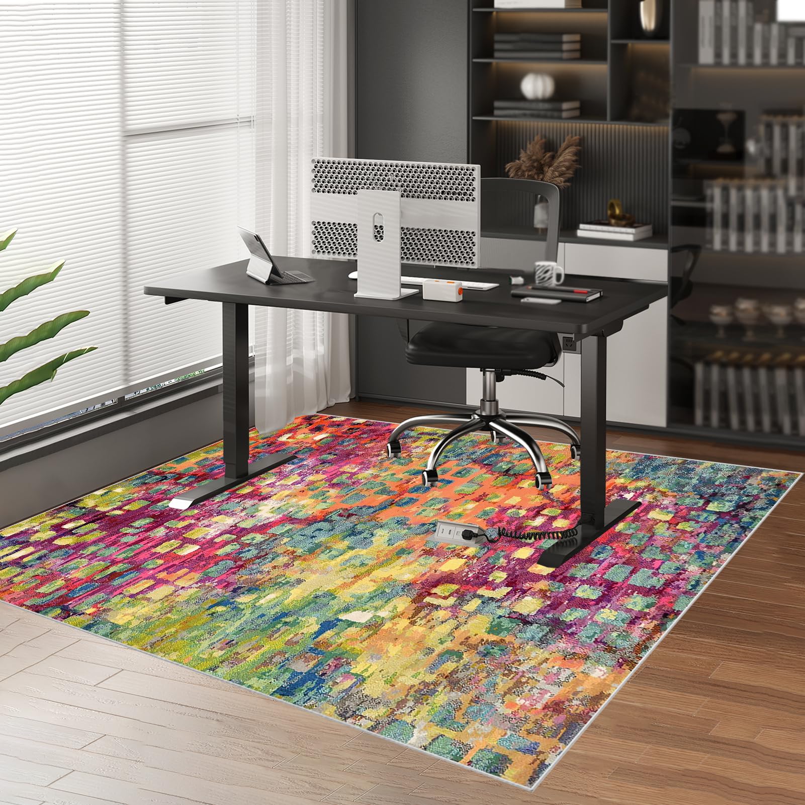 Tapis Chaise de Bureau Antidérapant, Tapis Protège-Sol pour Chaise à roulettes, Tapis de Sol Gaming pour Parquet et Sols Durs, Tapis de sous-Chaise de Bureau, Tapis de Sol pour Fauteuil 180 x 200 cm