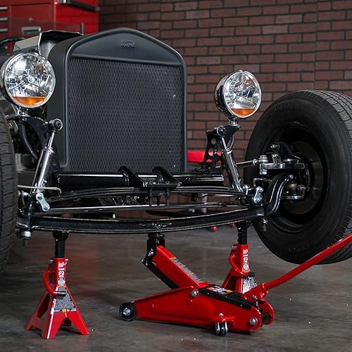 Miniatura 7 de BIG RED Torin Gato Hidráulico de Piso Trolley Combo con 2 Soportes de Gato, Capacidad de 2 Toneladas (T82001)