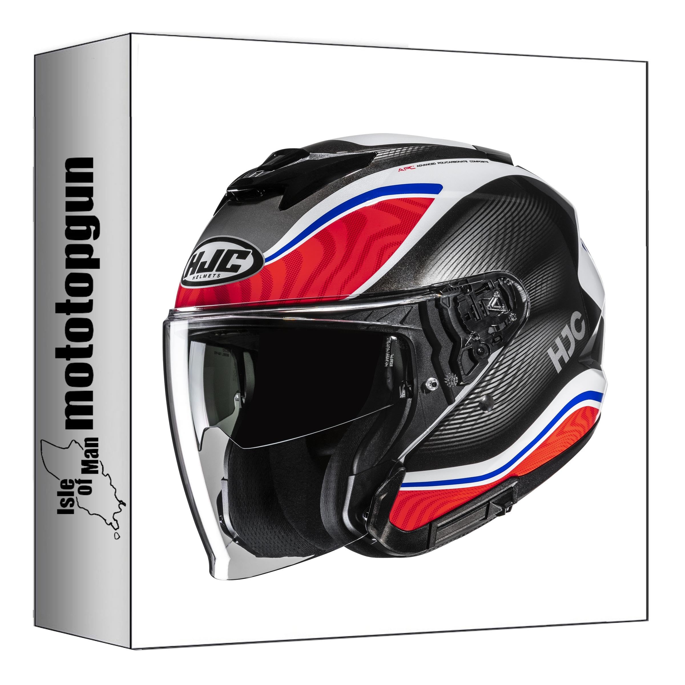 Casque jet HJC i31 Depe MC21 taille XS avec grand écran anti-vent et pare-soleil intégré