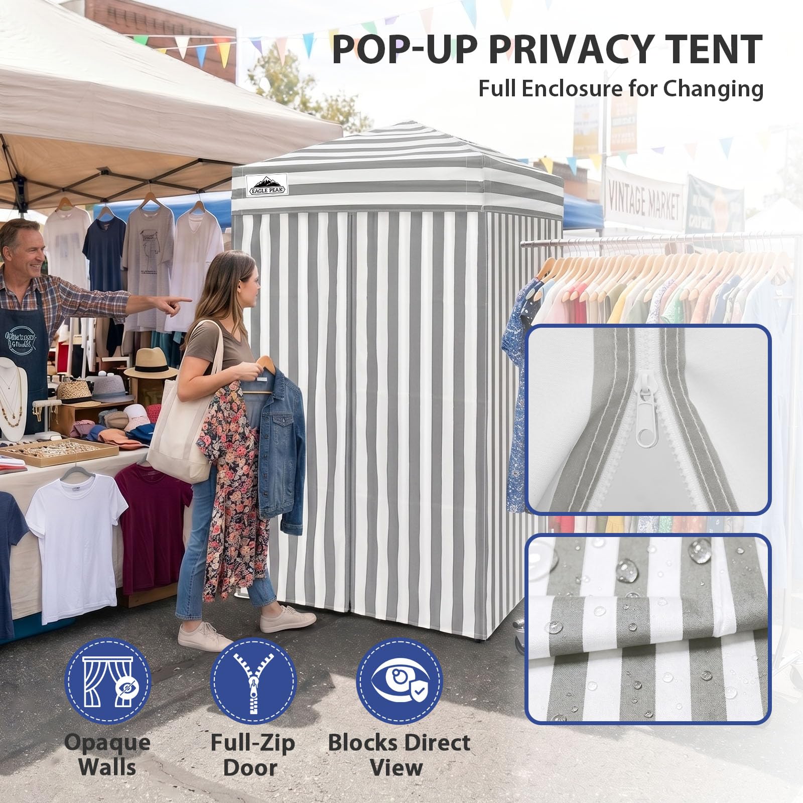 EAGLE PEAK Flex Ultra Compact Pop Up Baldaquín para vestidor