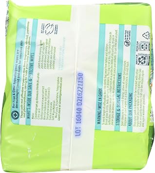 Seventh Generation, Baby Wipes, Unscented and Sensitive, 64 Count (Pack of 2)