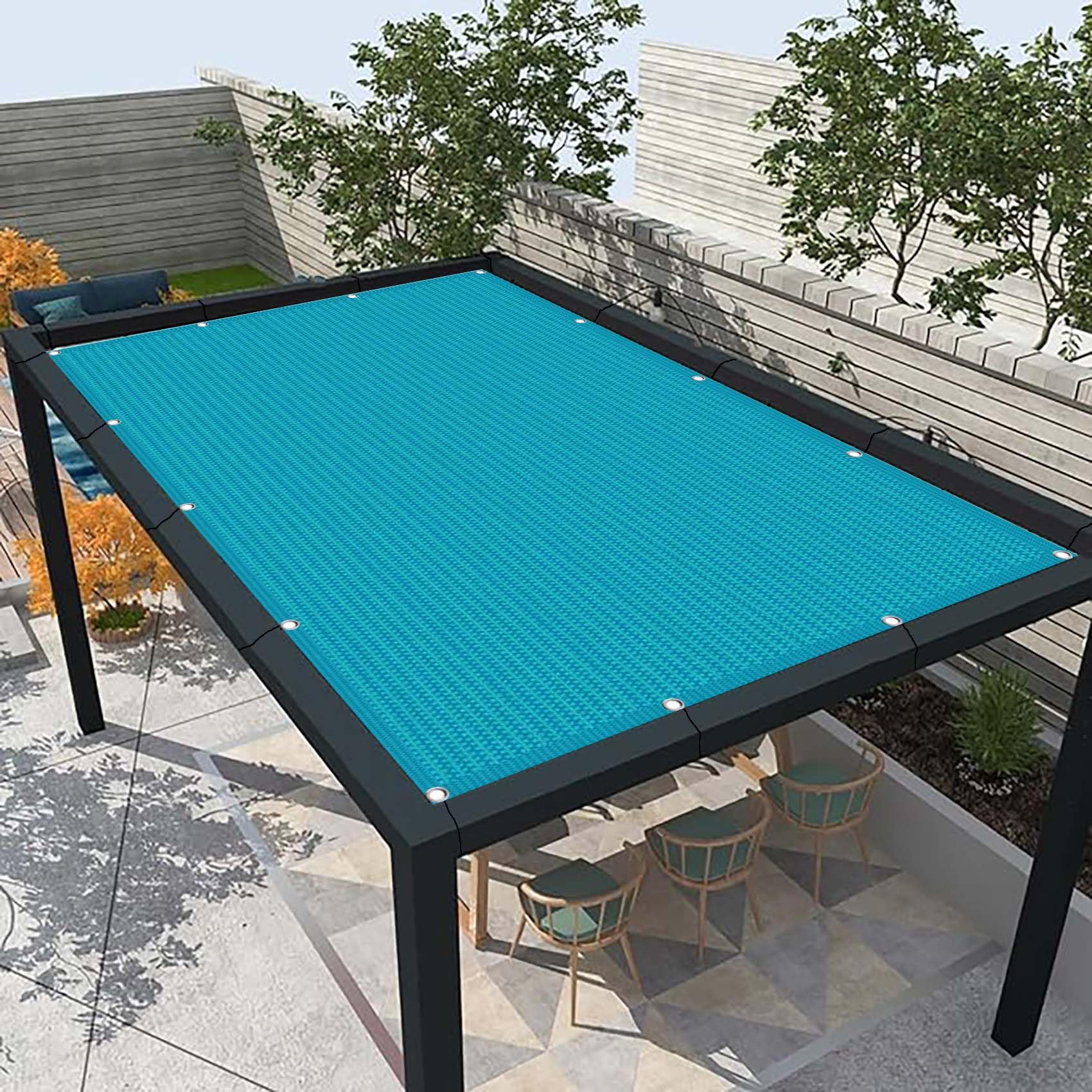 Telo Balcone 60 x 650 cm in HDPE 220G ㎡, Permeabile, Anti-Uv, Frangivento, Protezione Solare, Recinzione Copertura per Balcone con Fascette e Funi para Jardín Exterior, Blu