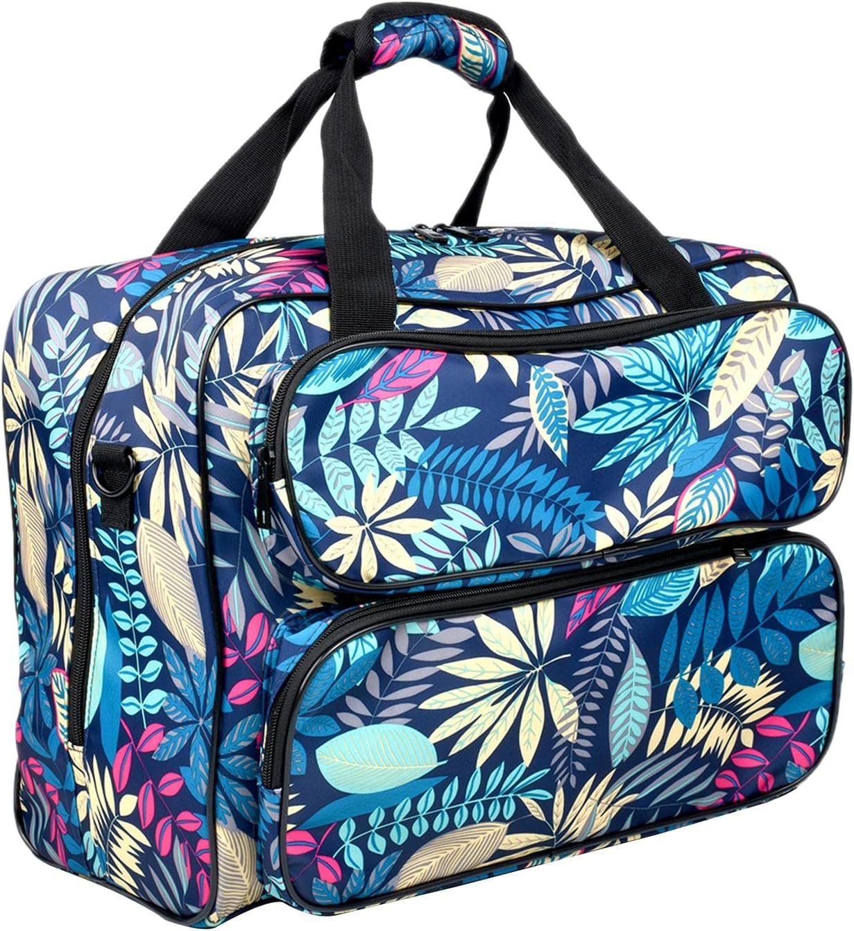 Heavy Duty Universal Sewing Machine Cover Bag with Storage Pockets - Your Machine, Carry Anywhere, for Travel - Sewing Accessories Organizer - Blue