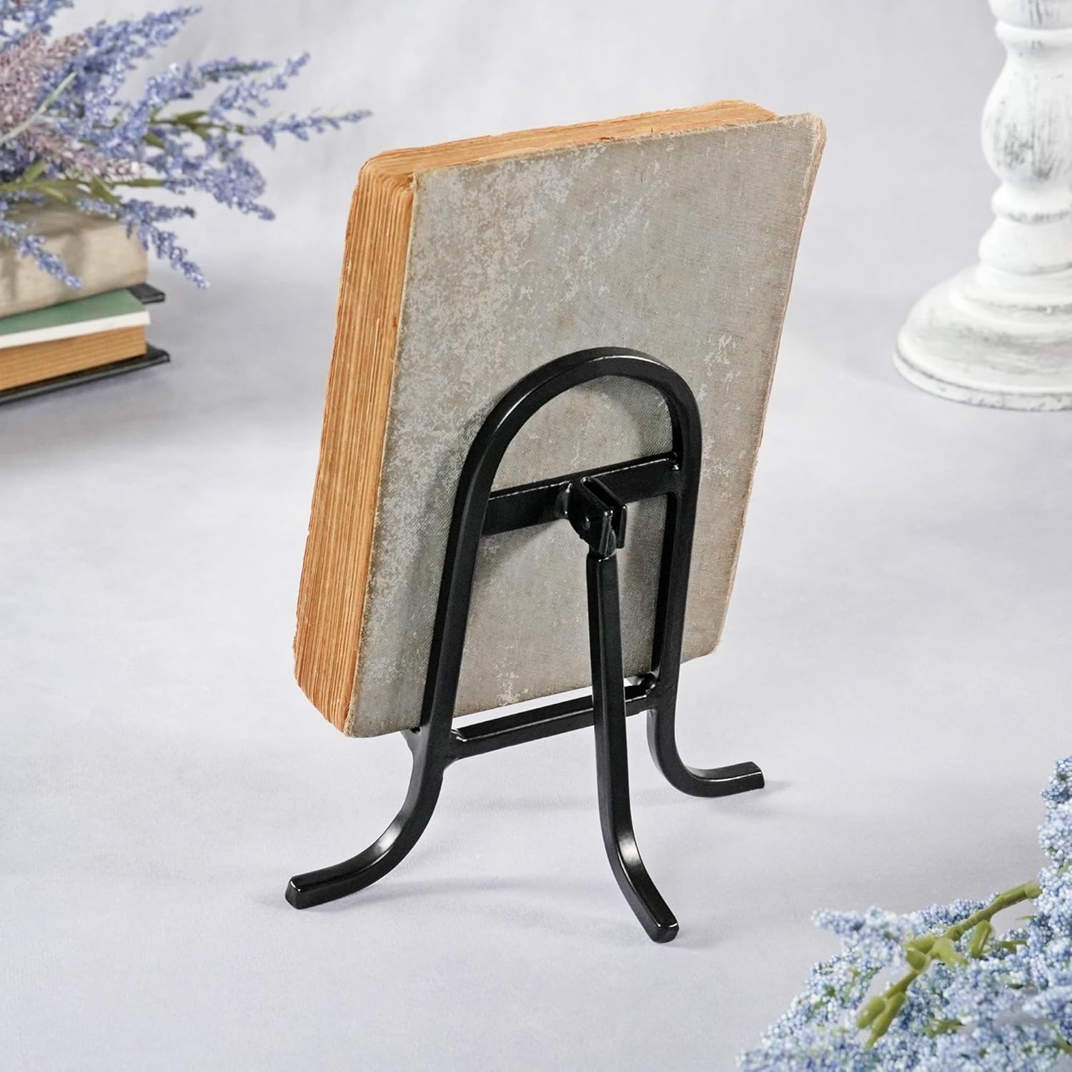 Bard's Small Black Wrought Iron Easel, 6" H x 5.5" W x 4" D (For 6" - 8.5" Plates), Pack of 2