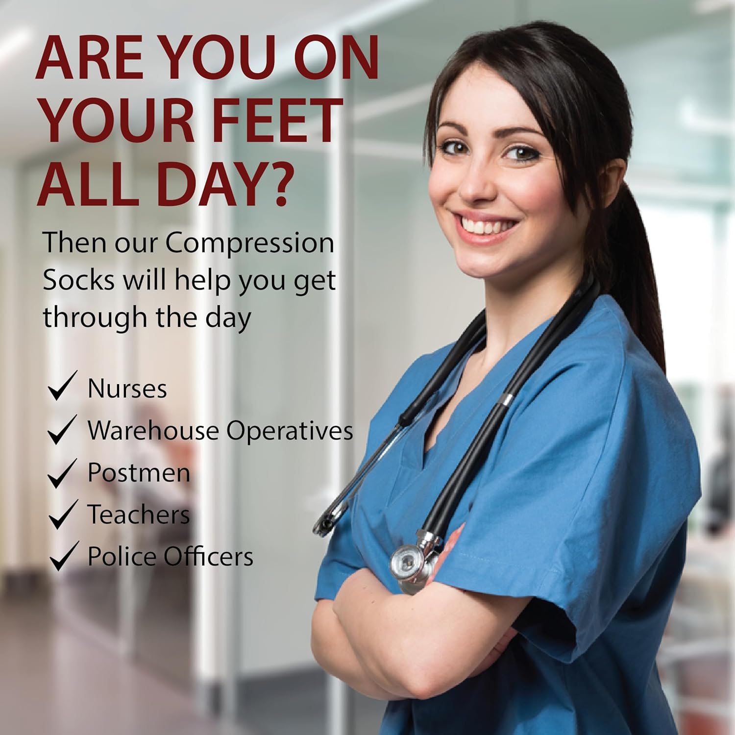 Compression Socks for Men and Women (Graduated Compression, Seamless Toe Seams) - Image 8