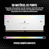 CORSAIR DOMINATOR TITANIUM RGB DDR5 RAM 32GB (2x16GB) DDR5 Up to 6000MHz CL30 Intel XMP iCUE Compatible Computer Memory - White (CMP32GX5M2B6000C30W) - 3