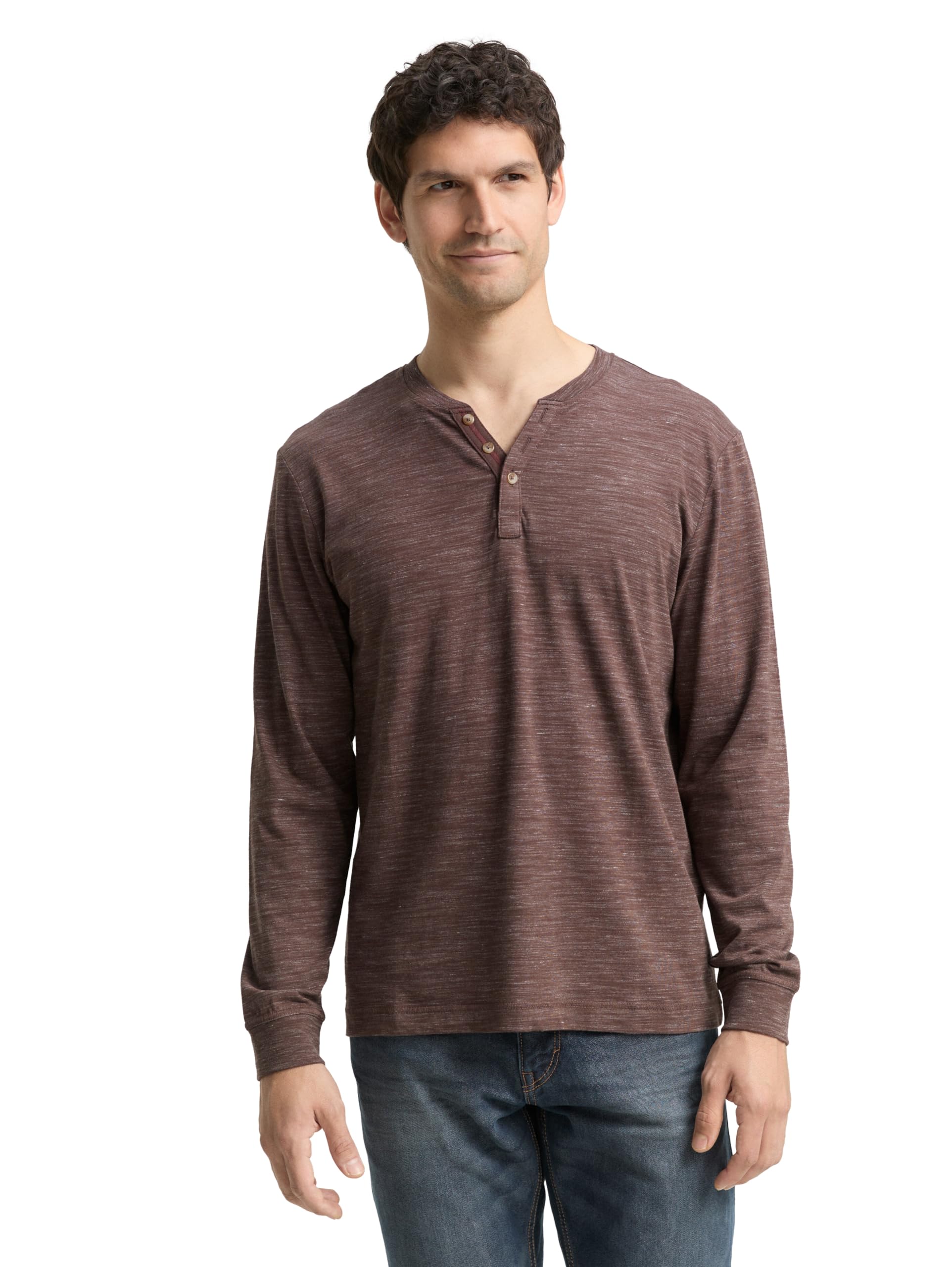 TOM TAILOR Herren Serafino Langarmshirt