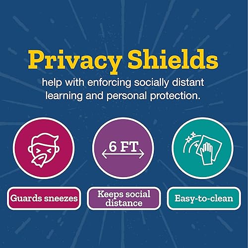 Miniatura 6 de Really Good Stuff Divisores de privacidad altos reducen las distracciones durante pruebas o tareas. Los protectores de privacidad de escritorio son