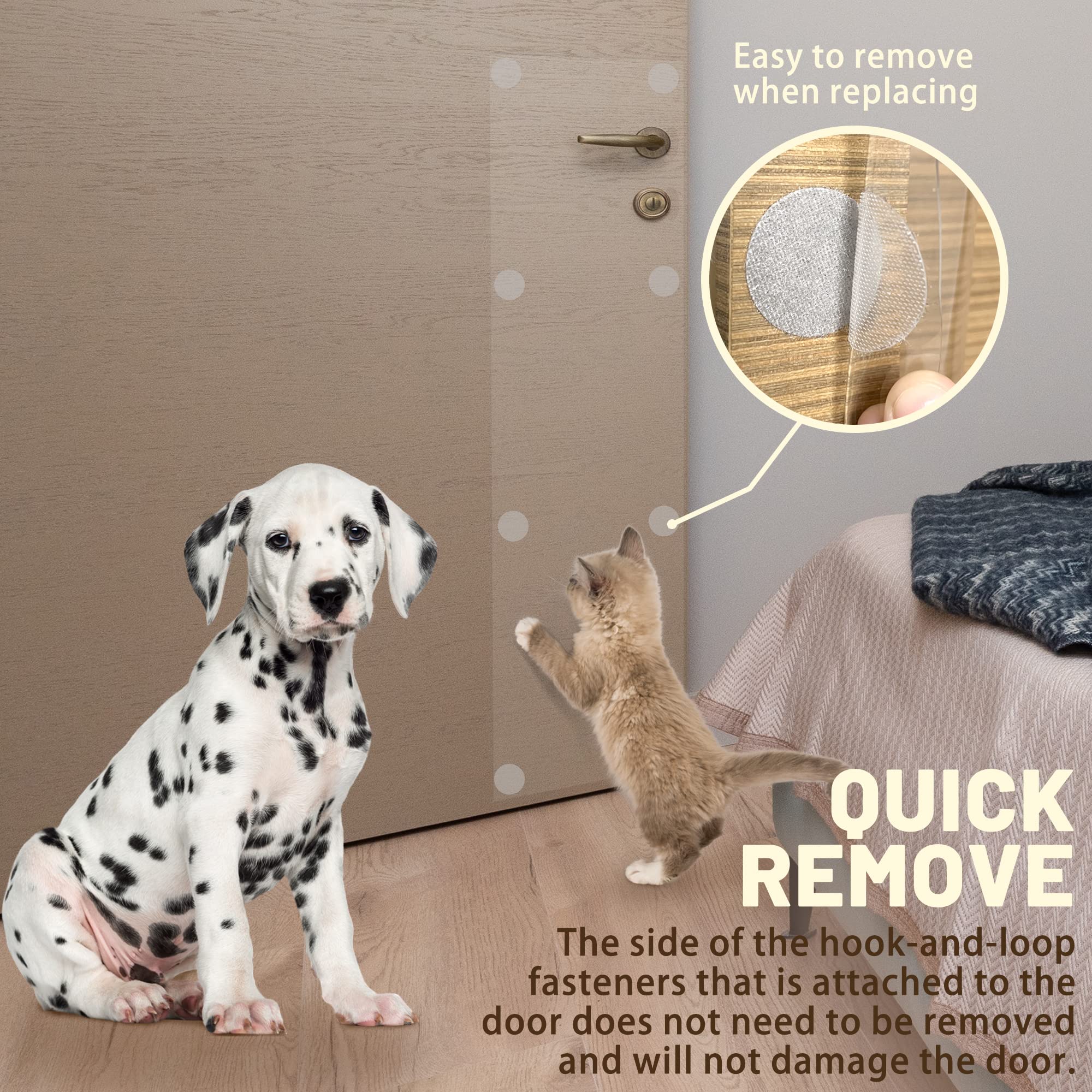 Reli. Tür-Kratzschutz Für Hunde & Katzen (4 Rollen) – 101,6 X 20,8 Cm, Transparent – Selbstklebend Für Türen & Wände
