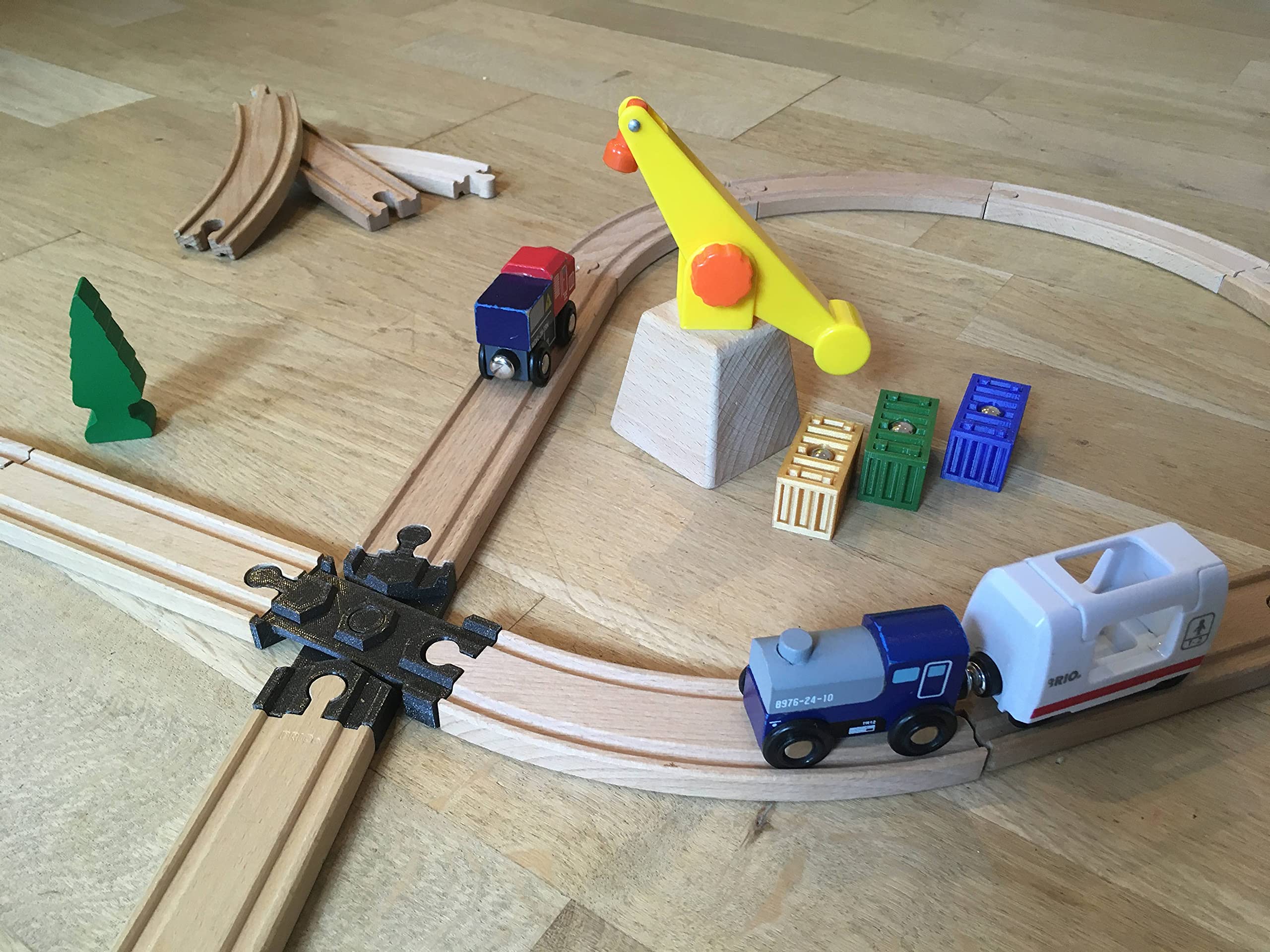 Locorico Scambiatore 2 Vie Trenino Legno | Compatibile Brio | Stampa 3D PLA | Francia - Foto 7