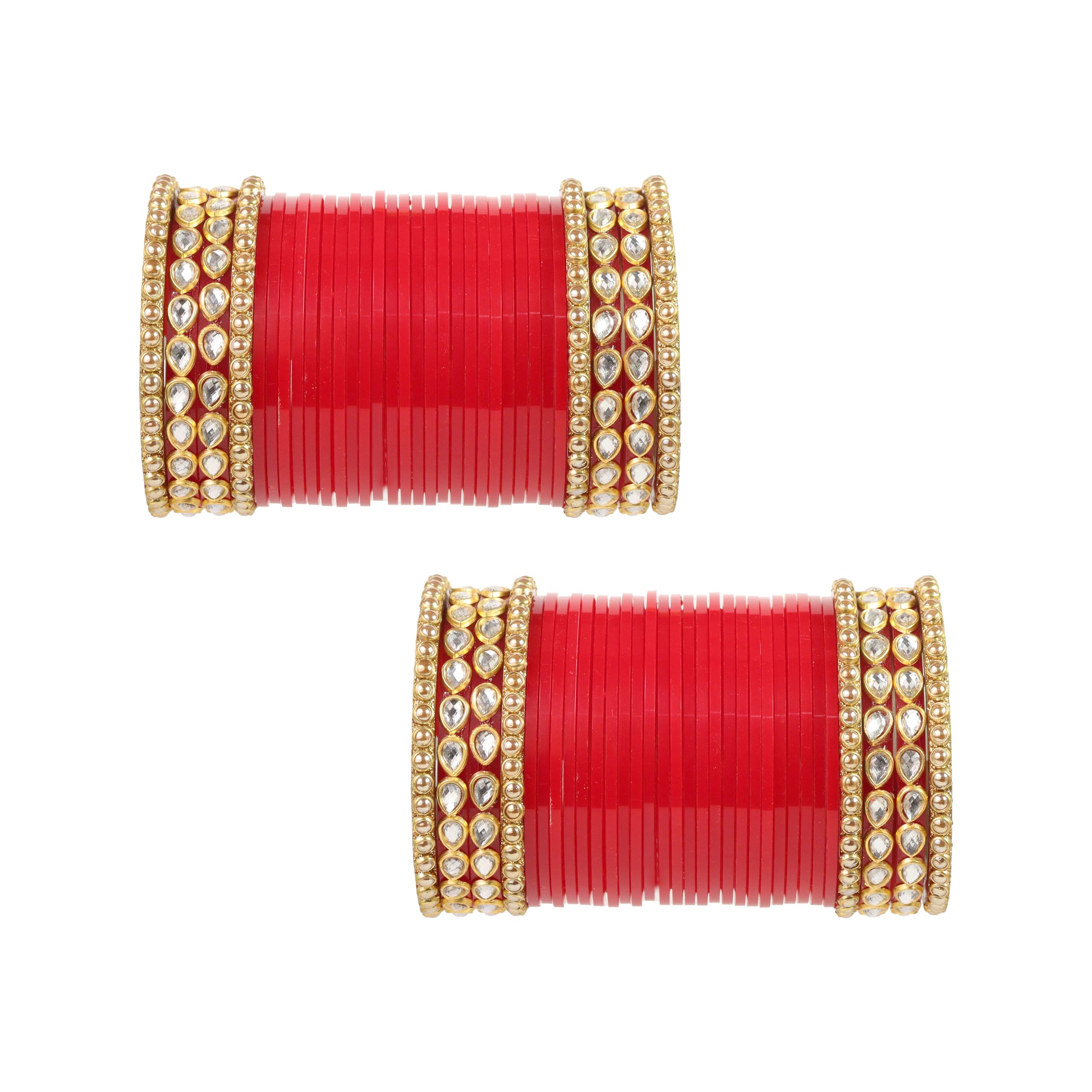Khannak Jewellery Traditional Punjabi Chuda Set for women, 54 Pieces, Bridal Red Bangles Set for Women for Weddings and Occasions, Red/54 counts(2.8) (B0CWH9FCS1) Amazon Price History, Amazon Price Tracker