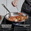 Sartén All-Clad D3® de acero inoxidable de 12 pulgadas con tapa, fabricada en EE. UU., apta para horno e inducción 6