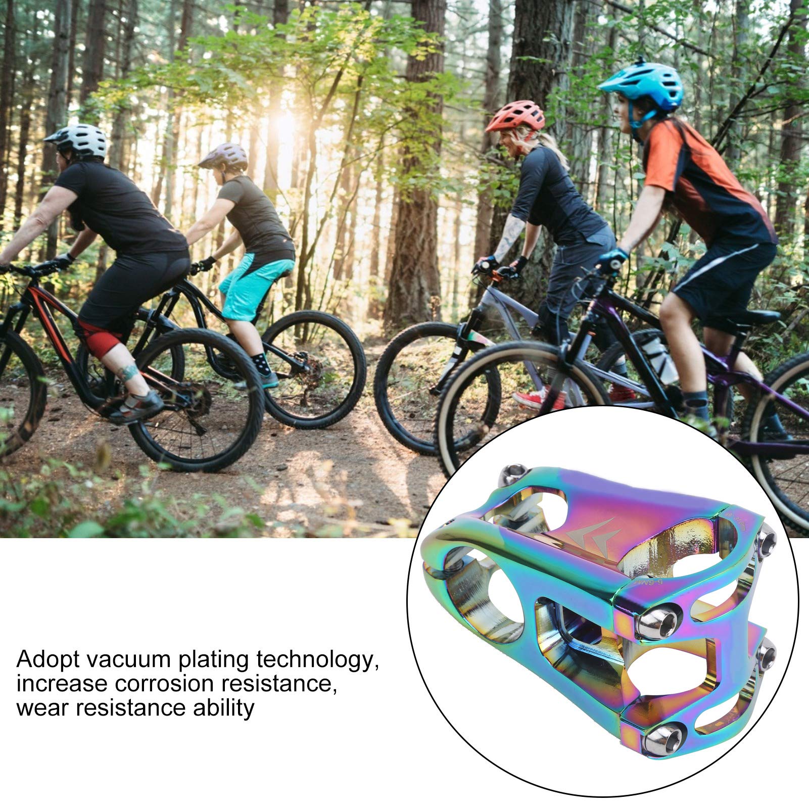 Potence De Guidon Vélo 25,4 Mm En Alliage Alu - 35 Mm, 6 Couleurs, Léger Et Creux