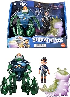 Mattel Disney Pixar Elio 3-Pack: Posable Storyteller Action Figures (Elio, Grigon, Glordon)