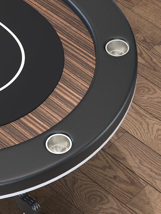 Mesa de poker 96 pulgadas para 10 jugadores negro miniatura 6