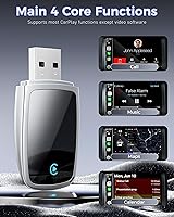 Vista 7 de Adaptador inalámbrico CarPlay para iPhone de Apple, convierte conexiones con cable a CarPlay inalámbrico, cero retraso, Plug-and-Play, compatible