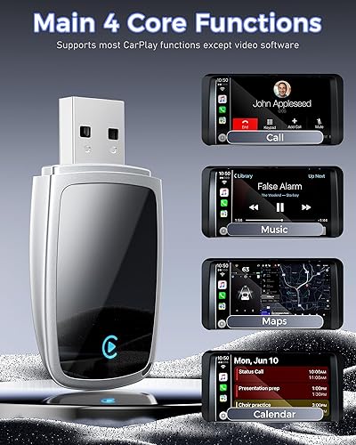 Miniatura 7 de Adaptador inalámbrico CarPlay para iPhone de Apple (actualización 2026) - Convertir CarPlay con cable a adaptador inalámbrico CarPlay, conexión