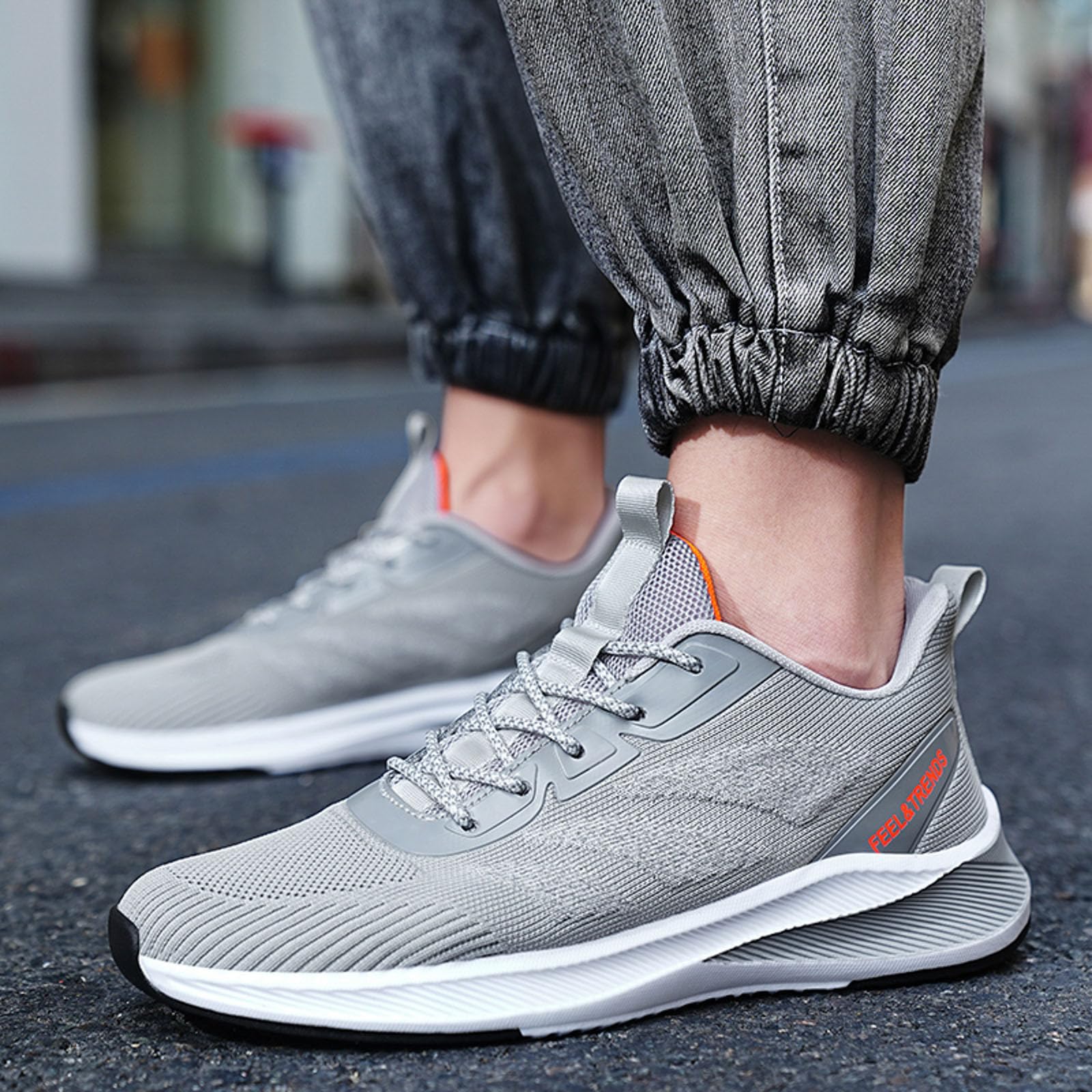 Zapatillas Hombre Casual - Zapatillas Deportivas Hombre diseño Moderno con Multicolor Tejido Transpirable Calzado Casual atlético para Uso Diario