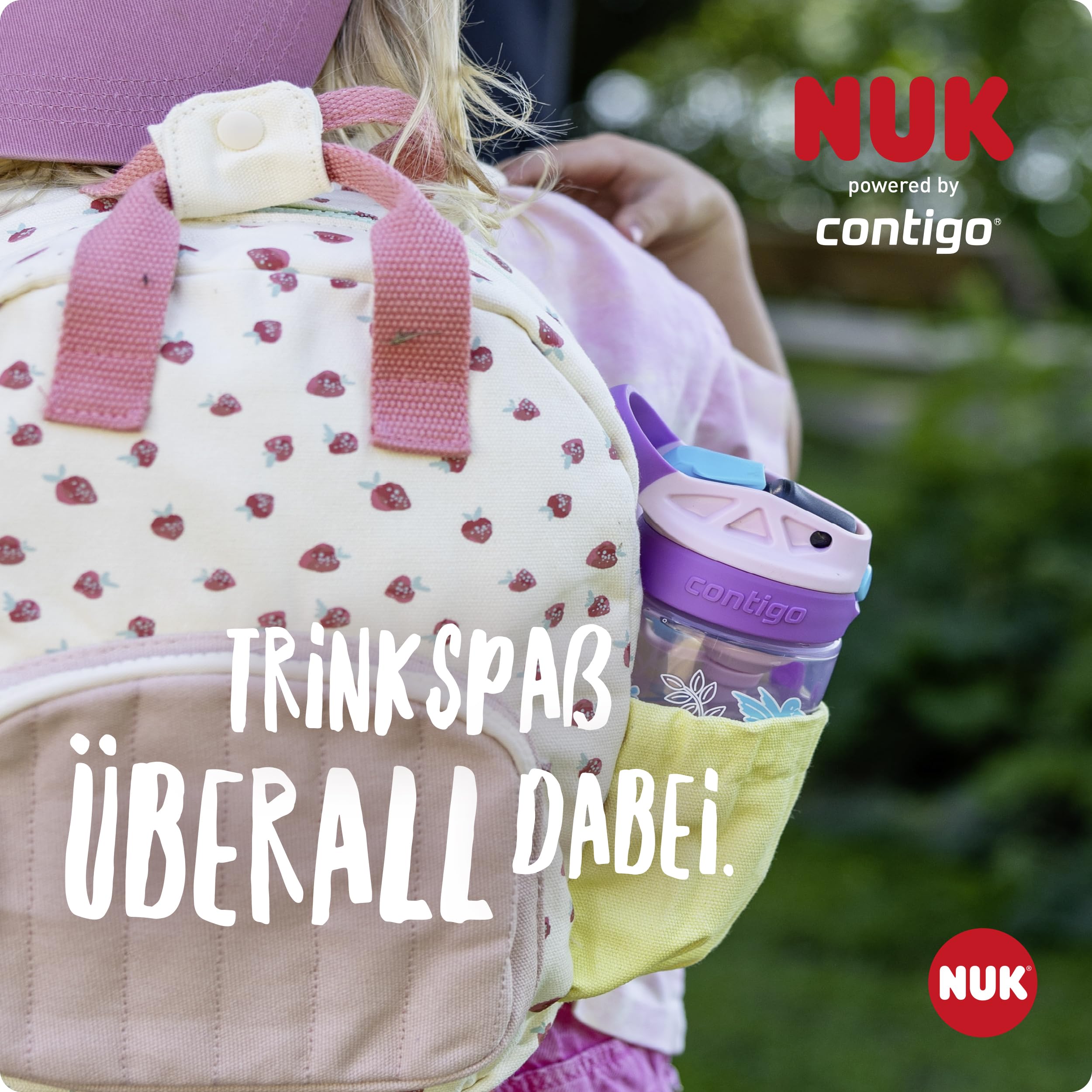 NUK By Contigo Easy Sip Cup butelka na napoje dla dzieci (od 4 lat) | zabezpieczona przed wyciekiem | wyprodukowana z wytrzymałego tritanu | nie zawiera BPA | nadaje się do mycia w zmywarce | 420 ml |