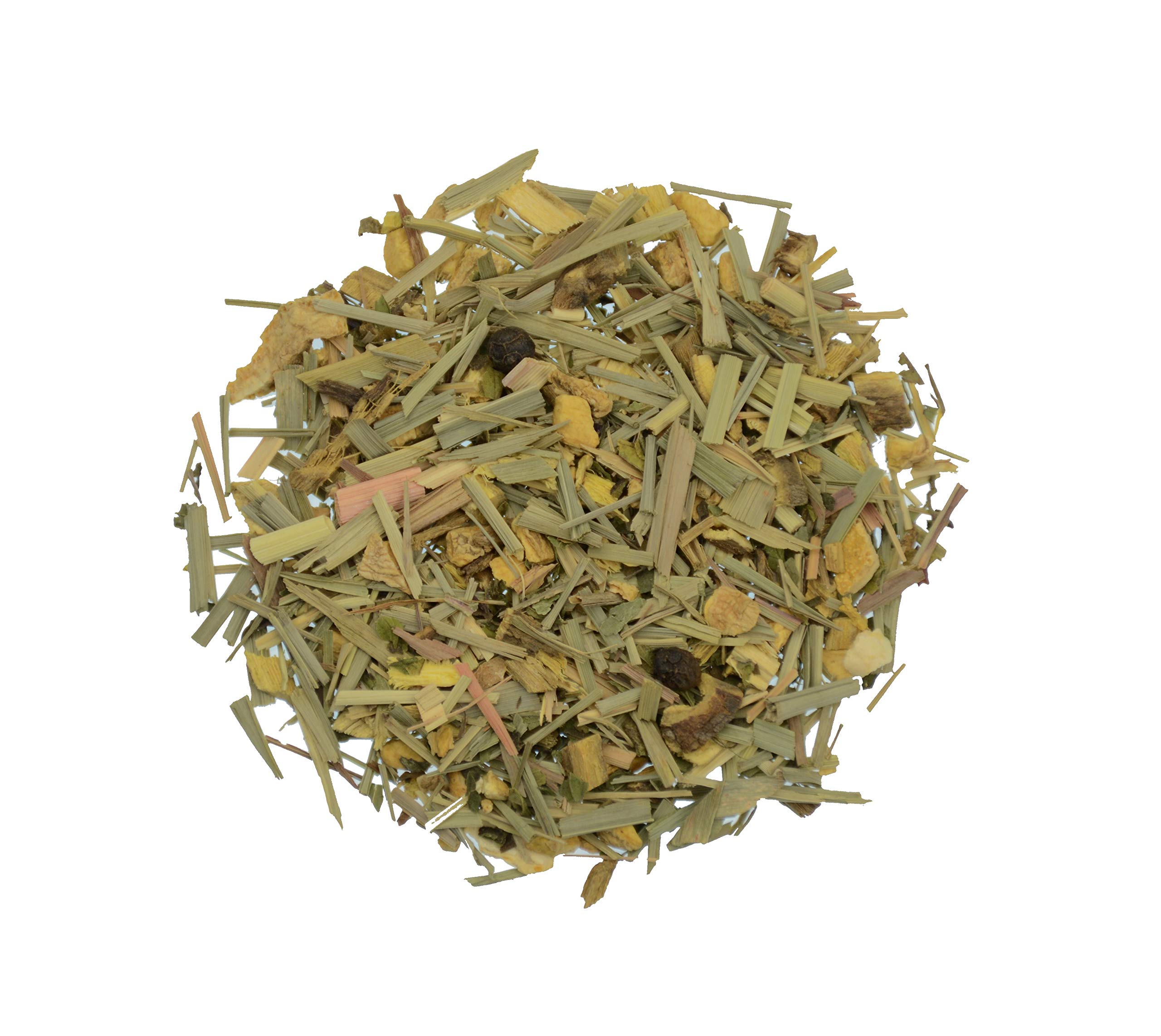 TeaClub Ayurvedischer Kräutertee Lose 500g – Ingwer Zitronengras Herbal Tea | Koffeinfreier Ayurveda-Tee, Ingwer, Zitronengras & Süßholzwurzel, natürliche Süße, Süßholzwurzel Tee Mischung glutenfrei