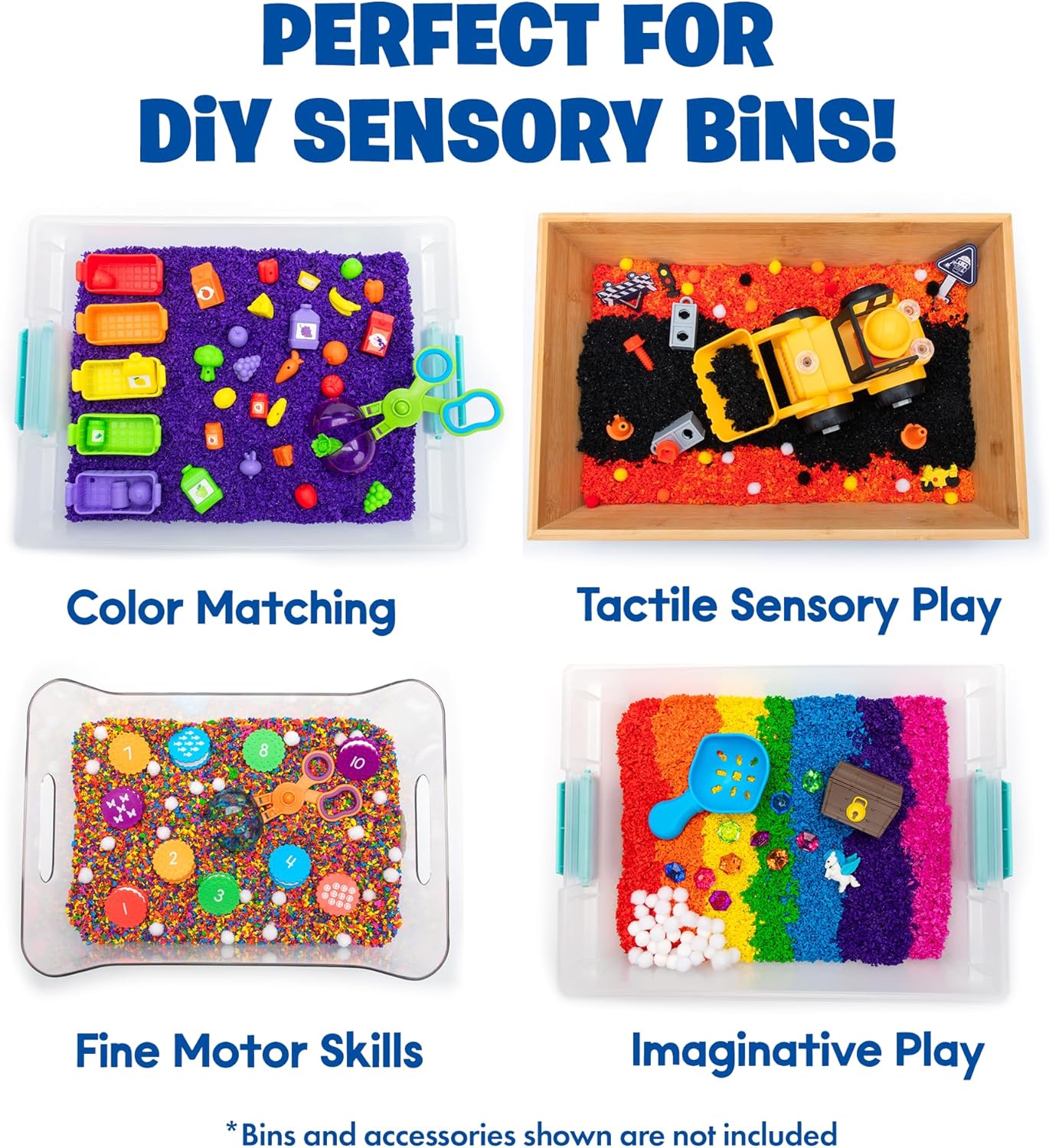 Educational Insights Pluffle® Mini 8-Pack - Sensory Bin Foam Set, No Mess Alternative to Sand Toys & Slime for Toddlers at Home or in the Classroom, Fun Sensory Table Filler, Gift for Kids Ages 3+