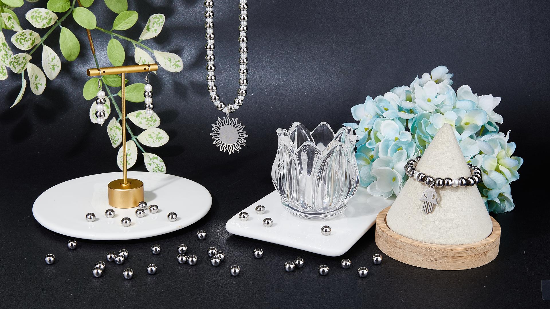 100 Perline Distanziatrici Cristallo Trasparente 6 Mm Placcate - Foto 11