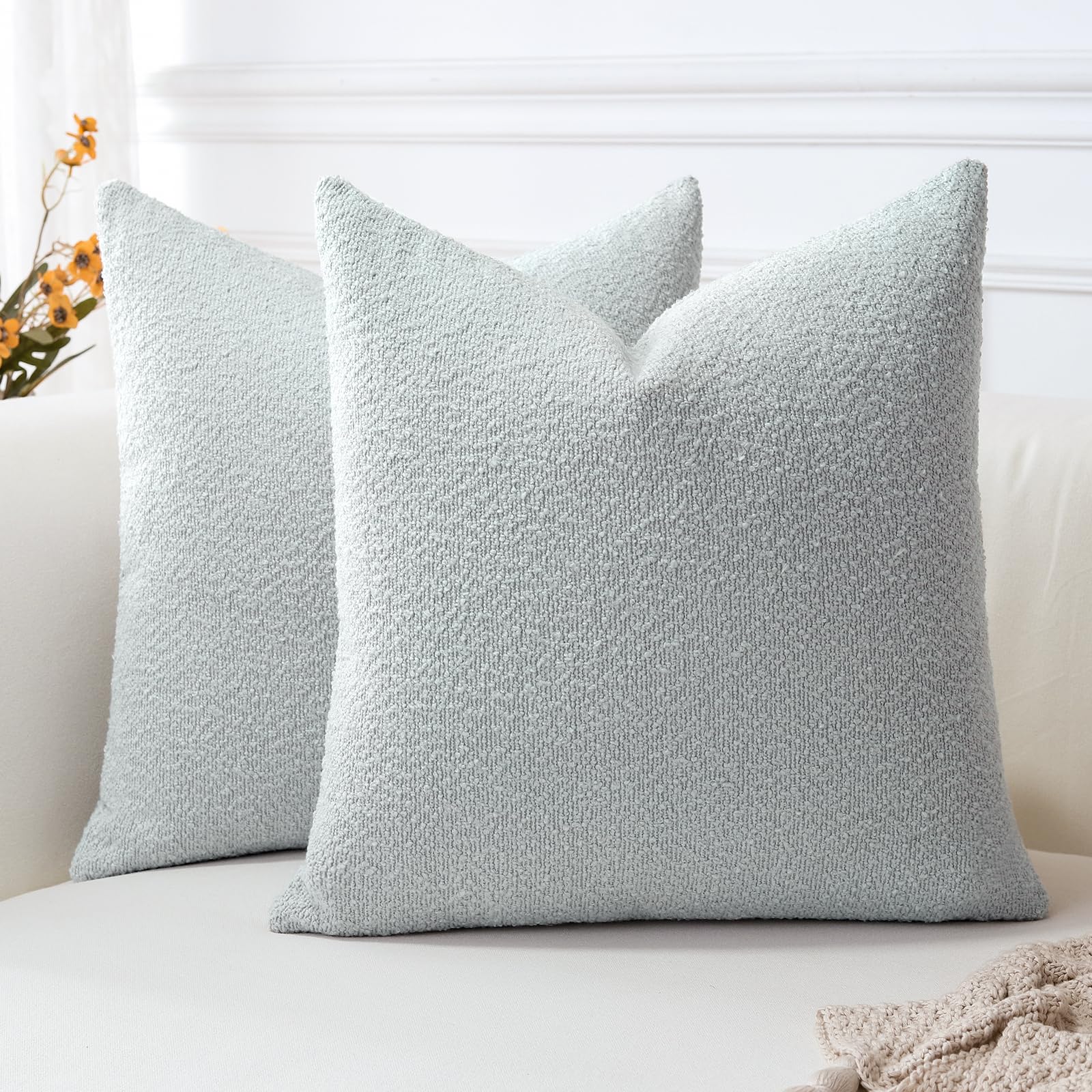 Housse de coussin bouclée haut de gamme texture douce 50x50 OTOSTAR