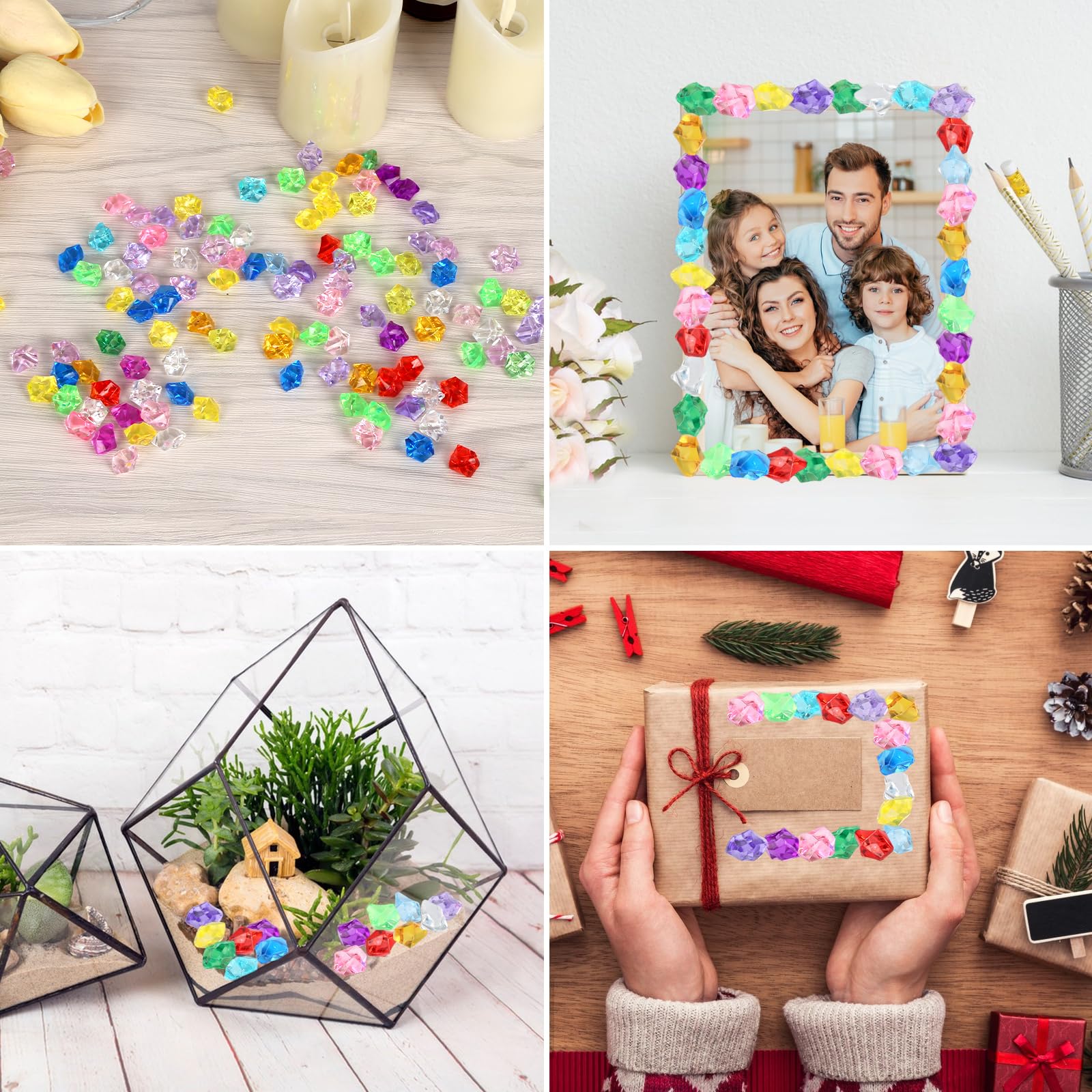 XIANGLONGY 100 Pietre preziose Grandi per Bambini, Pietre di Vetro, Pietre a Mosaico, per Il Fai da Te, Decorazioni in Cristallo, Pietre Colorate, per la Decorazione del Giardino