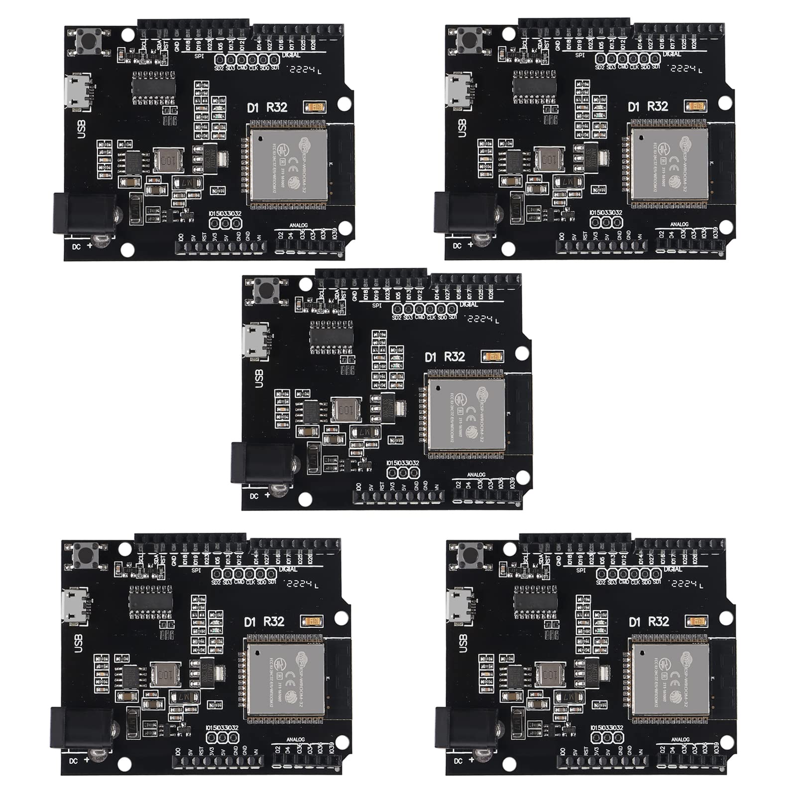 5Pcs ESP32 ESP-32 WiFi Bluetooth Board Module CH340 4MB Flash with Micro USB Development Board-image-30