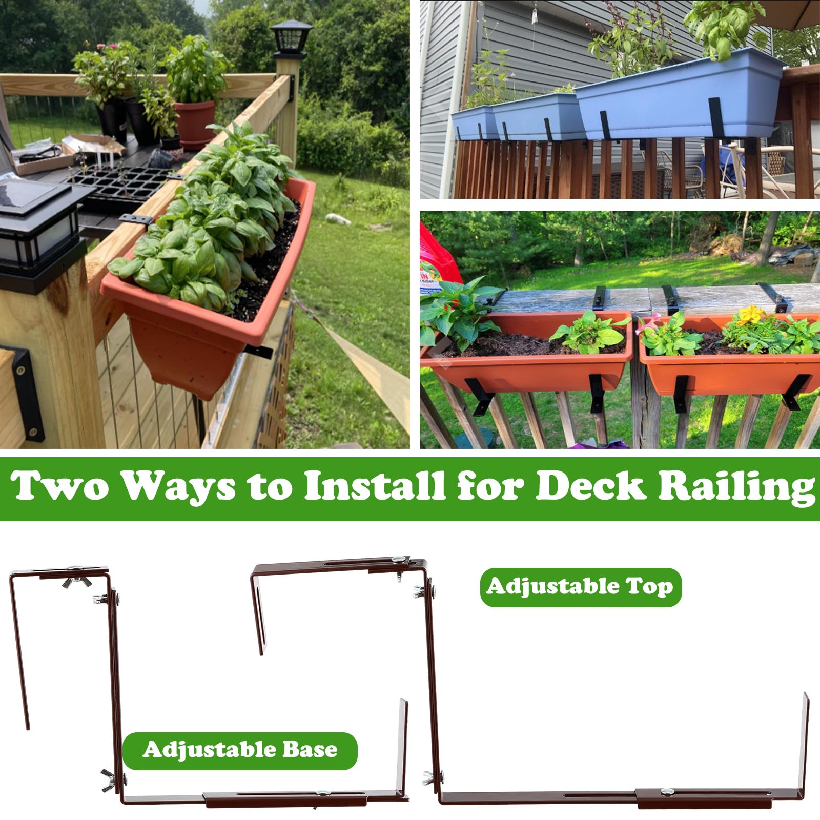 Soportes Jardineras Barandilla Ventana Metal 6-12 Pulgadas Soportes  Ajustables Para Macetas Aevdor - Pack De 6, 6-12 Pulgadas, Metal Soportes  Jardineras Ventana, image size:1600x1600