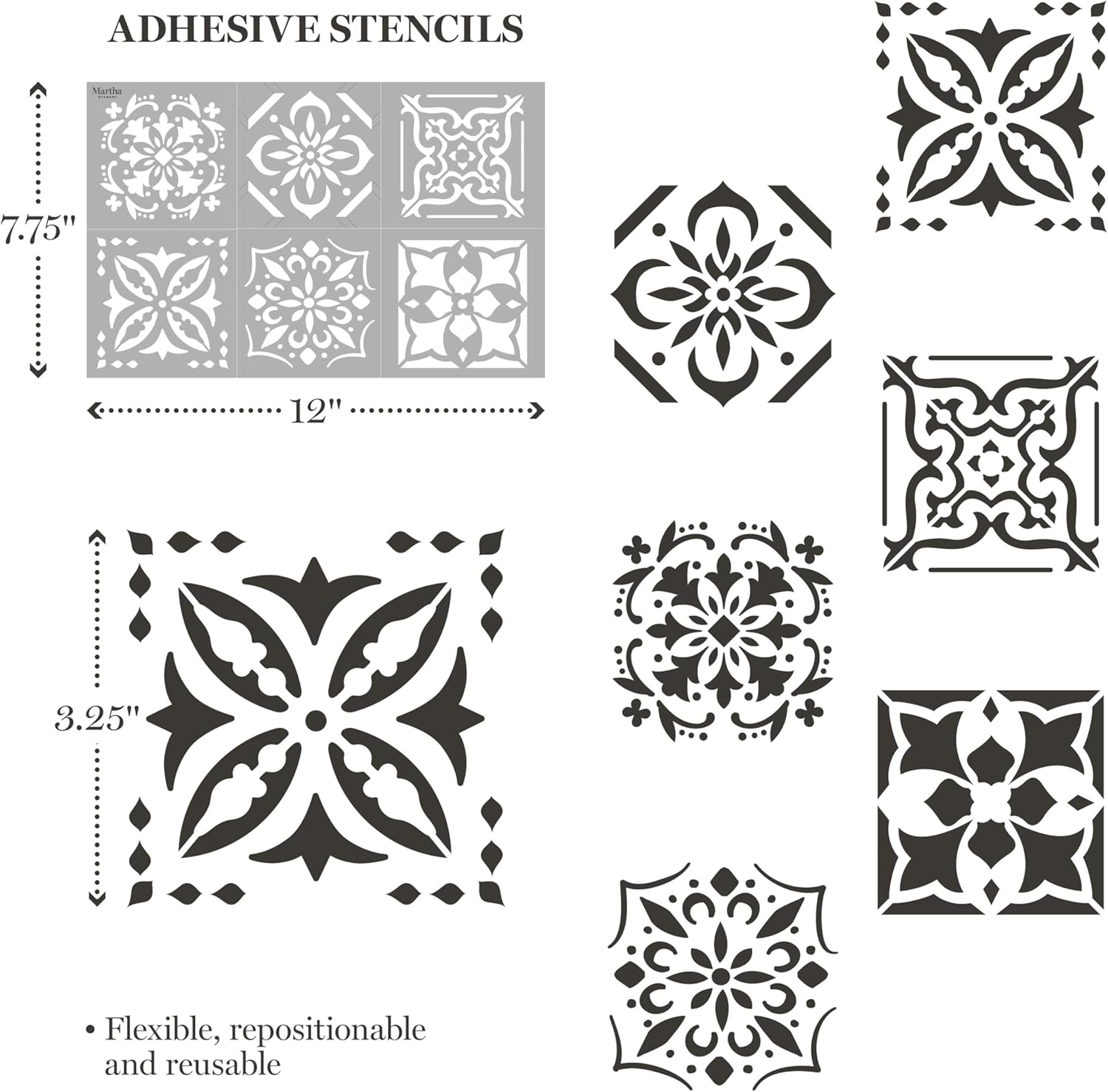 Martha Stewart 15 Pc Stencil Kit, Classic Tile