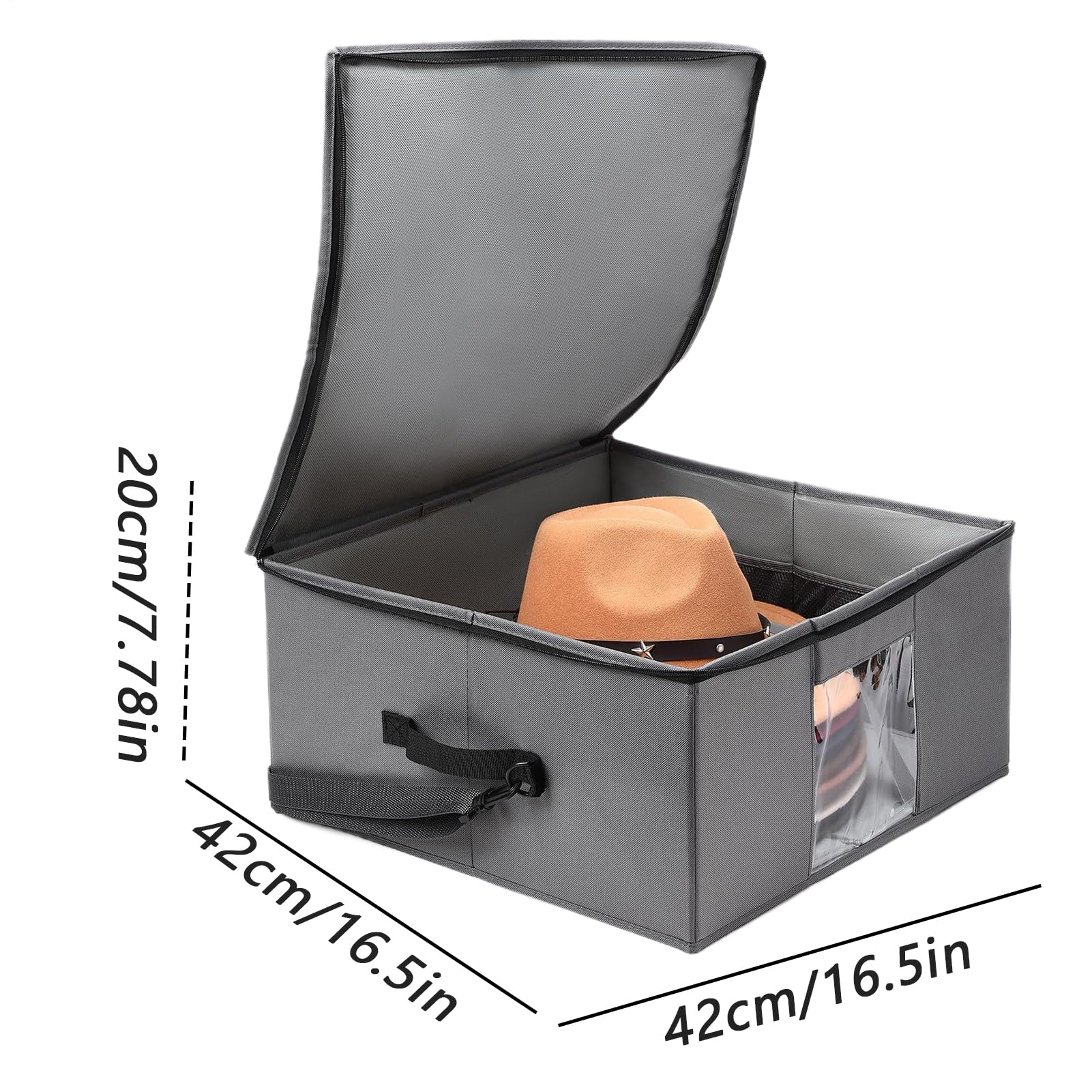 Genérico Sombrerera de Almacenamiento y Organización para Gorras | Transportador De Sombreros De Ala Ancha Para Viajes para Hogar, Dormitorio, Armario, Vestidor, Viajes y Vacaciones