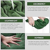 Vista 4 de GraceAier Paquete de 4 toallas de baño ultrasuaves (28 x 56 pulgadas), secado rápido, terciopelo coral de microfibra altamente absorbente