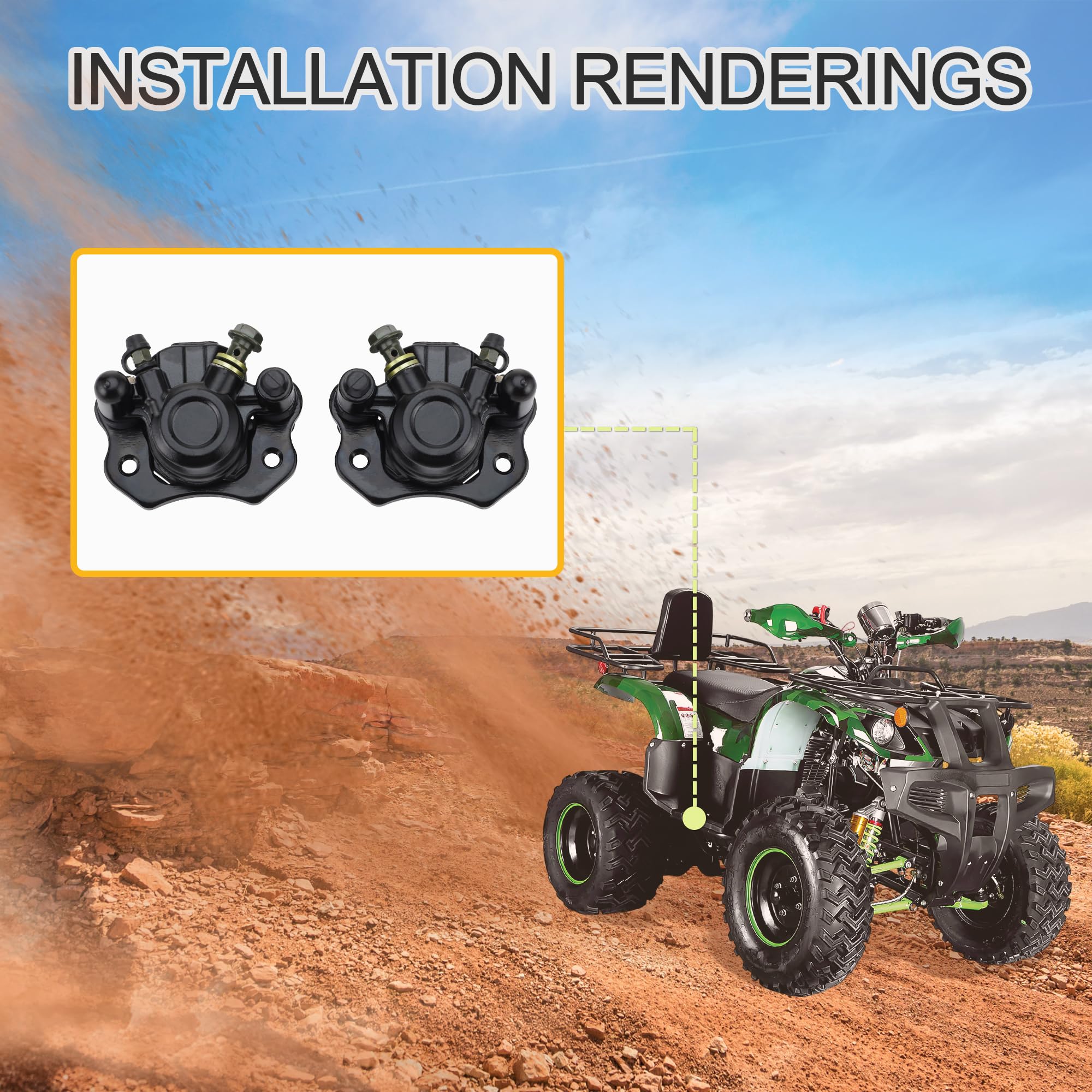 GOOFIT Hydraulischer Bremssattel Vorne Rechts - Ersatz Für Dirt Bike ATV 110-250cc