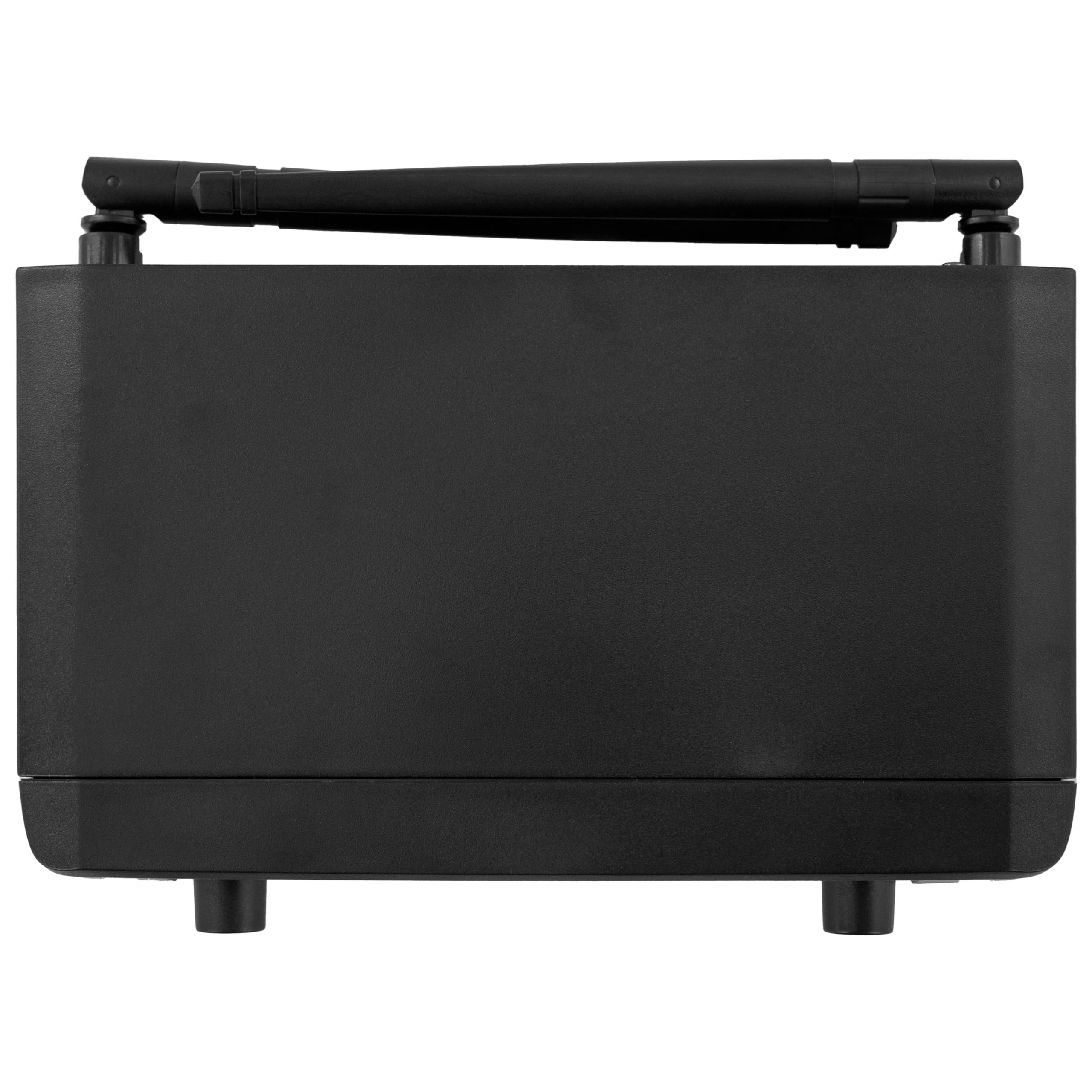 BoomToneDJ UHF Duo - Système Complet micros sans Fil UHF - 2 Microphones dynamiques Main - Double Canal - 663.5 et 682.2 MHz. Idéal pour Chant, Discours, Karaoke, Animation.