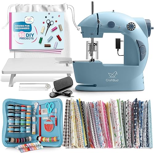 CraftBud Mini Sewing Machine for Beginners, Dual Speed Small Portable