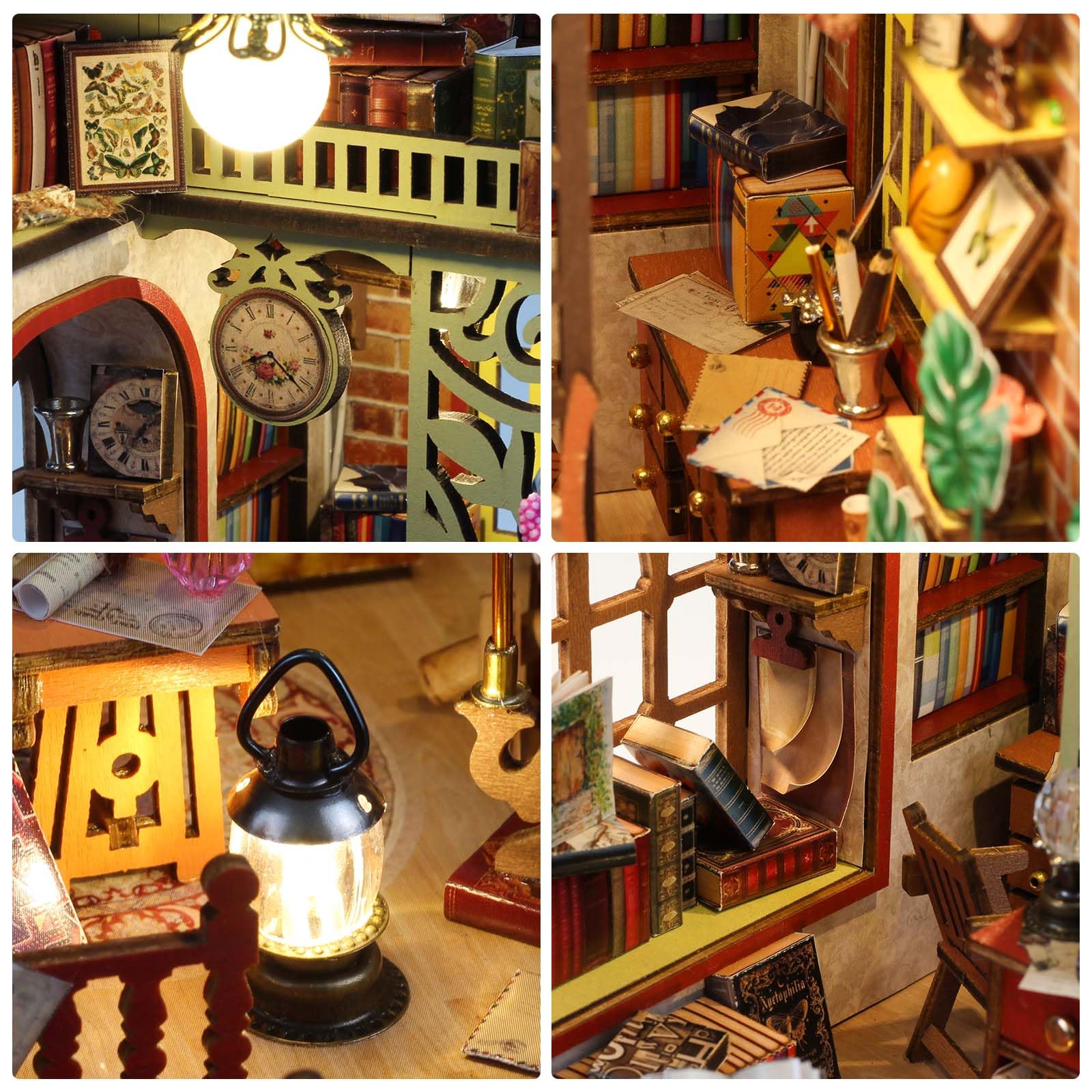 Foyucool Kit de Miniaturas para Adultos, Casa de Muñecas con Muebles, Kit DIY para Adultos, El Regalo Ideal para Navidad o cumpleaños, Sala de Clases — view 32