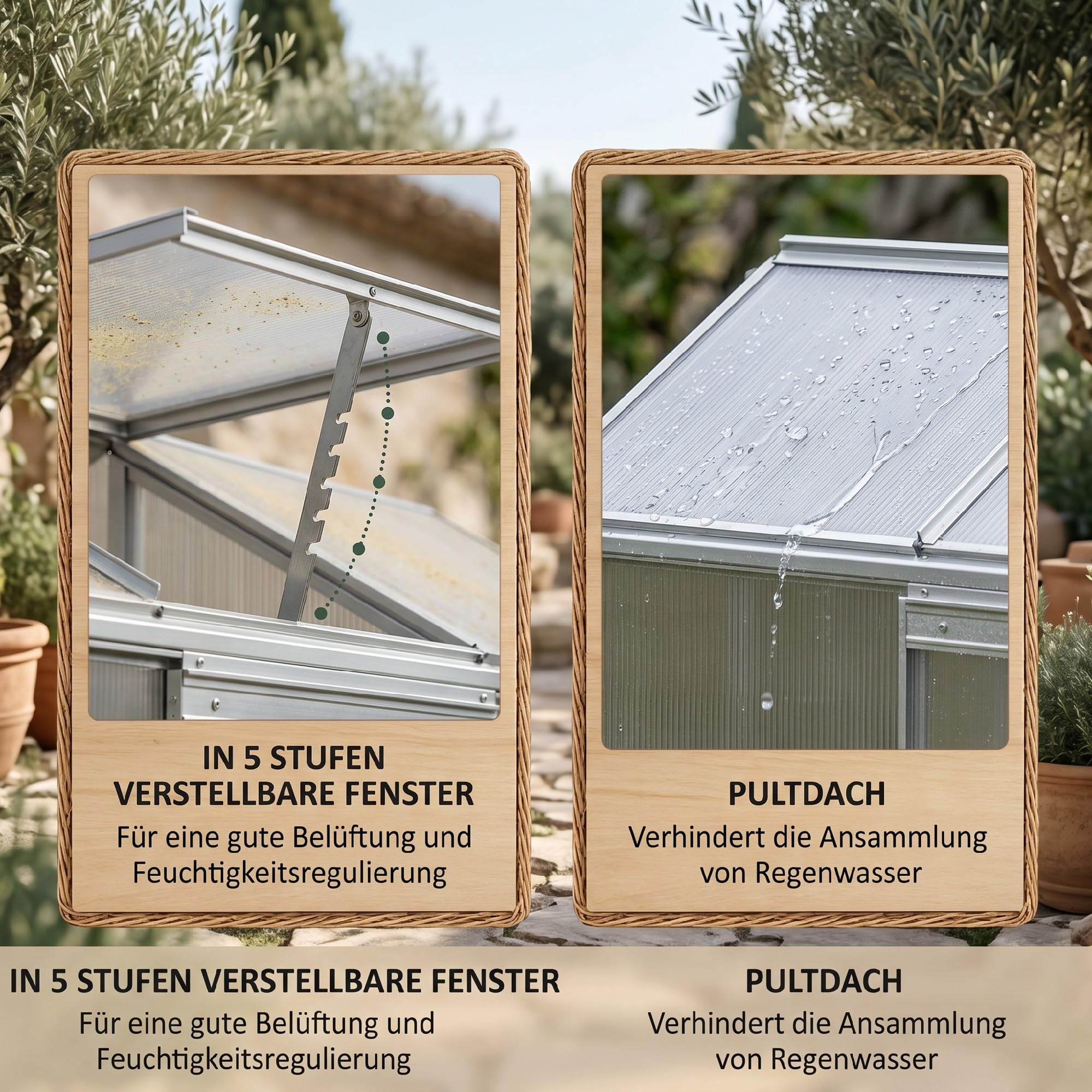 Outsunny Gewächshaus aus Polycarbonat und Alu 192 x 68 x 196 cm Silber | Mit Schiebetür, Aufklappbare Dachfenster, Treibhaus Tomatenhaus Pflanzenhaus für Garten
