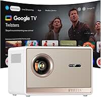 Projetor BYINTEK T5 Max com Google TV Licenciado,Full HD Nativo 1080P,1000 ANSI Lumens,Foco Automático,Correção Keystone Automática,Wi-Fi Dual Band,Bluetooth 5.0,Motor Óptico Selado,Para Festa