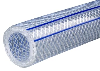 Kuriyama - K7300-16X25 Kuri Tec K7300 Series Heavy Wall Wire-Yarn Reinforced Vacuum/ Pressure Hose, 225 psi, 25 Length x 1" ID, Clear