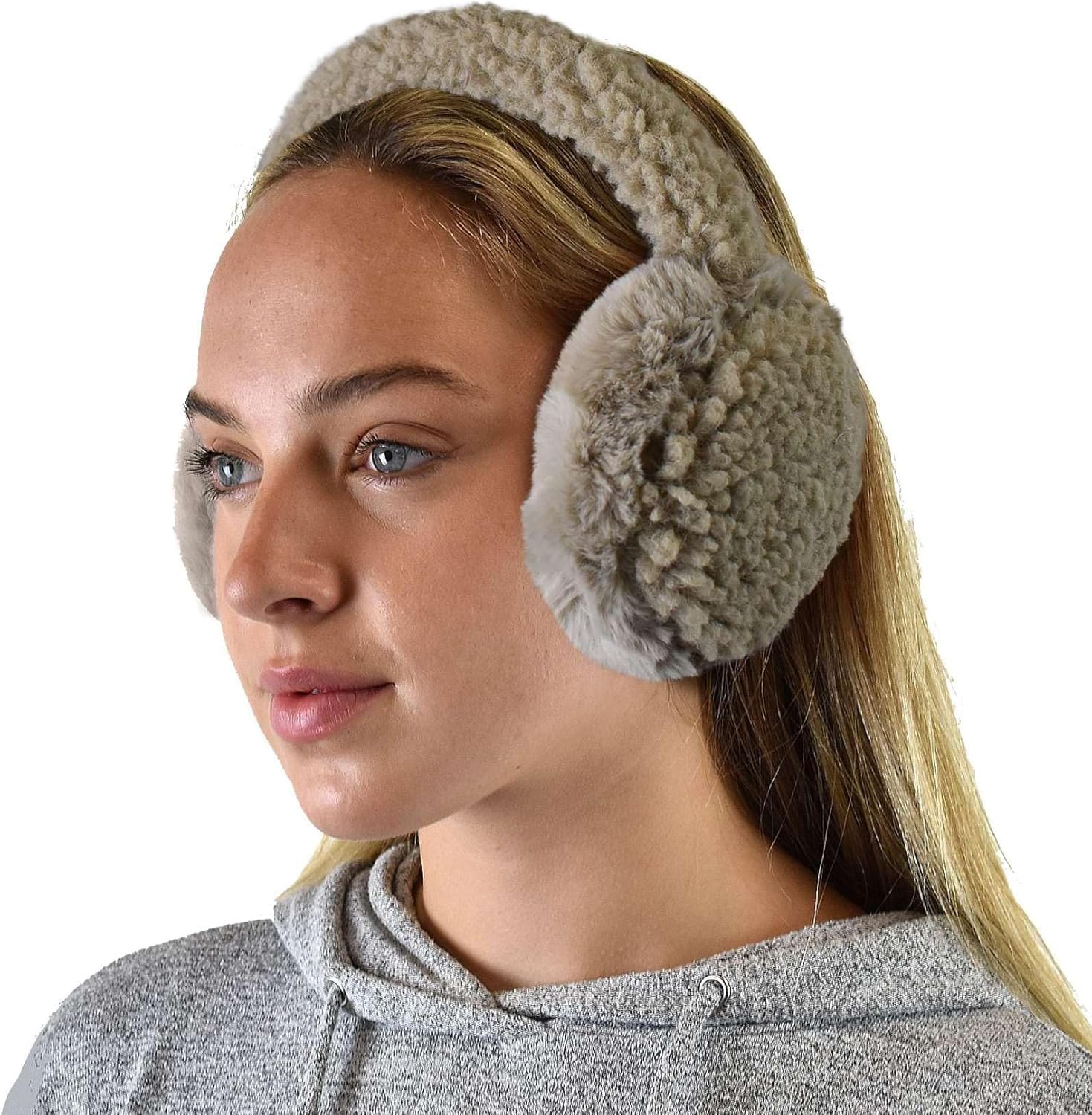 C.C Soft Winter Warm Adjustable Headband Ear Warmer Earmuffs - Image 3