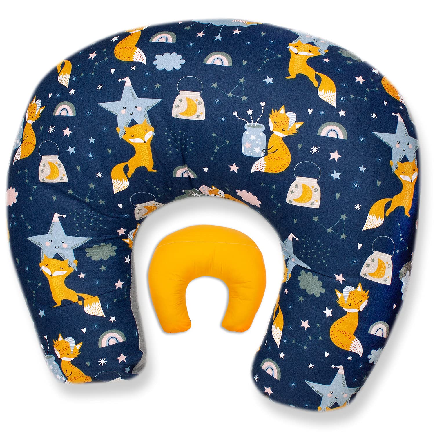 Coussin D'Allaitement Palulli 100% Coton Avec Housse Amovible - Multifonction Grossesse, Allaitement, Soutien Bébé (Motif Cats)