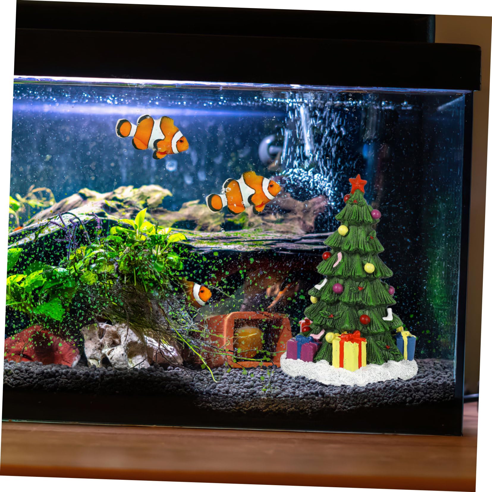 Toyvian Décor Aquarium Résine Arbre Artificiel pour Accessoire de Décoration Compact Élégant pour Aquarium