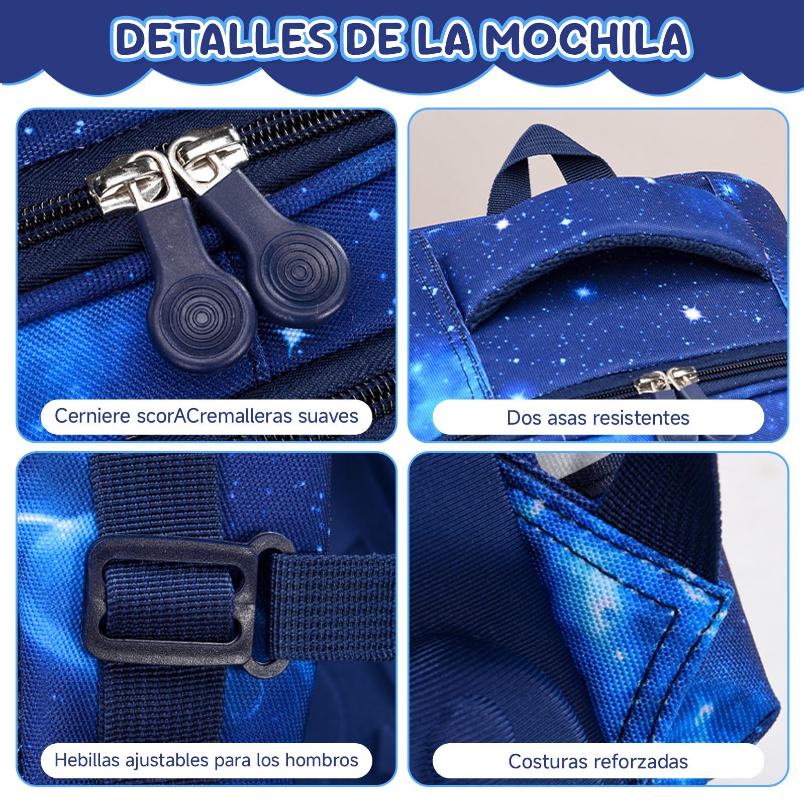 Amythe Mochila Escolar Niño 1°-5° Primaria Reflectante