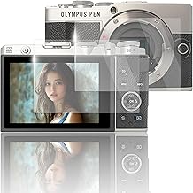 Glass Film Compatible with PEN E-P7 / E-PL10 / E-PL9 / PEN-F OM SYSTEM OLYMPUS Cameras, LCD Protective Film, Tempered Glass, Made in Japan Material, Asahi Glass, Hardness 9H [2 Pieces] Set ep7 epl10